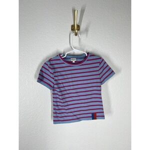 KULE Kids The Charley Striped Tee Toddler Size 2 Blue Pink Short Sleeve Top